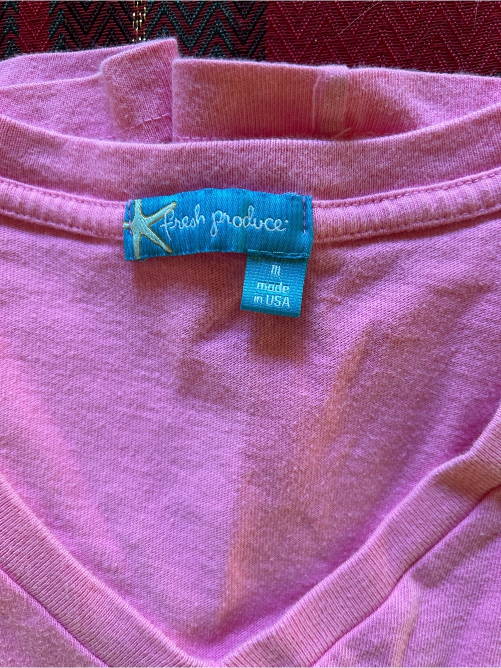 fresh produce Pink V-Neck short sleeves Tee with Colorful Beach Hut Trio - Picture 2 of 2